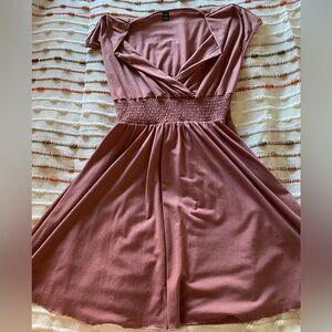 SHEIN Short Sleeve Pink Dress